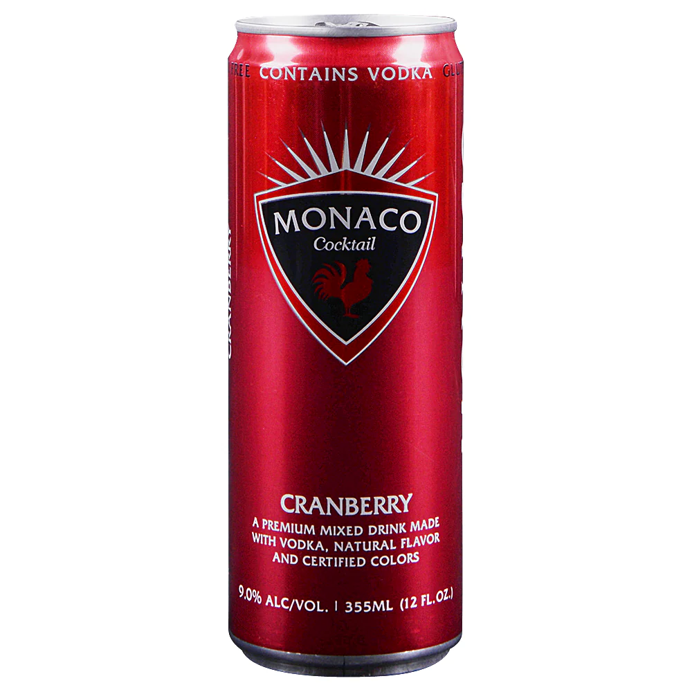 Monaco Cocktails Cranberry 12oz Can